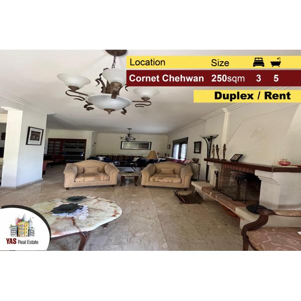 Cornet Chehwan 250m2 Duplex | 300m2 Garden / Terrace | Rent | MO |