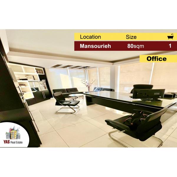 Mansourieh 80m2 | Office | Decorated | Prime location | PA |