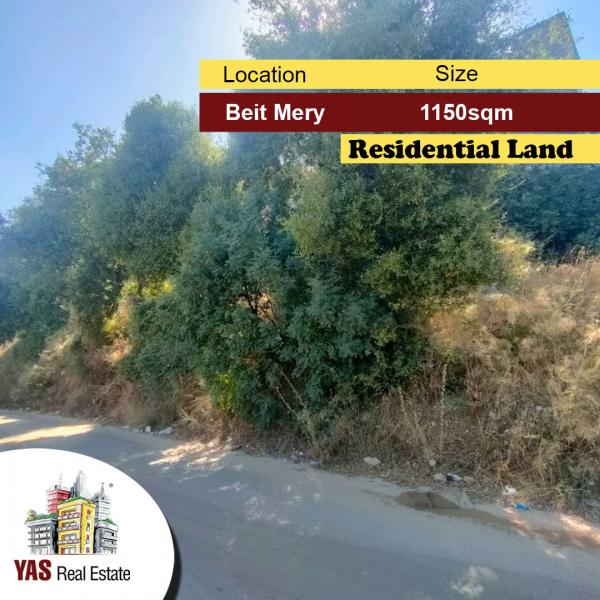 Beit Mery 1150m2 | Residential Land | zone 35 | Calm Area | AA |