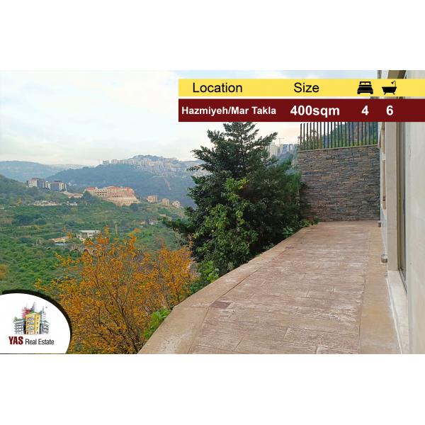 Hazmiyeh/Mar Takla 400m2 | 30m2 Terrace | Calm Area | Open View | PA