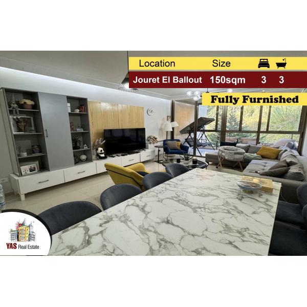 Jouret El Ballout 150m2 | Furnished | Open View | Quiet Street | AMK |