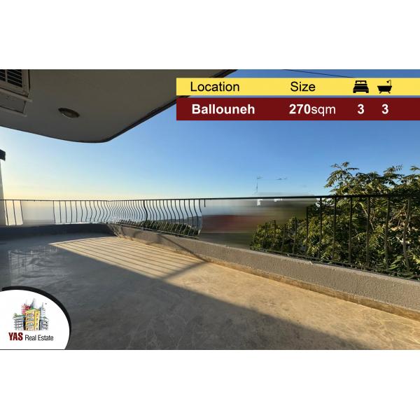 Ballouneh 270m2 | Excellent Condition | Sea View | Renovated | EL |