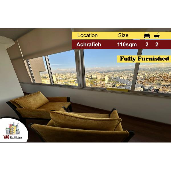 Achrafieh/Gitawi 110m2 | Furnished/Equipped | City View | PA |