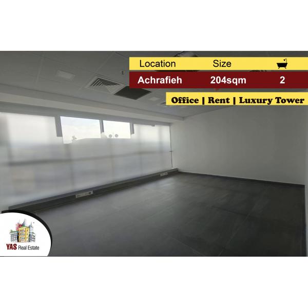 Achrafieh 204m2 | Office | Rent | Luxury Tower | High End | AA AC |