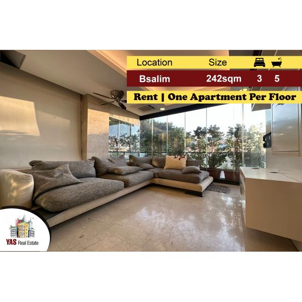 Bsalim 242m2 | Rent | Spacious | One Apartment Per Floor | MJ |