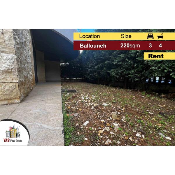Ballouneh 220m2 | 180m2 Terrace | Rent | High-End | Prime Location |KS |