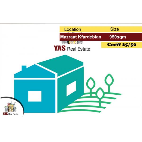 Mazraat Kfardebian 950m2 | Land | 25/50 | View | Private Street | AC |