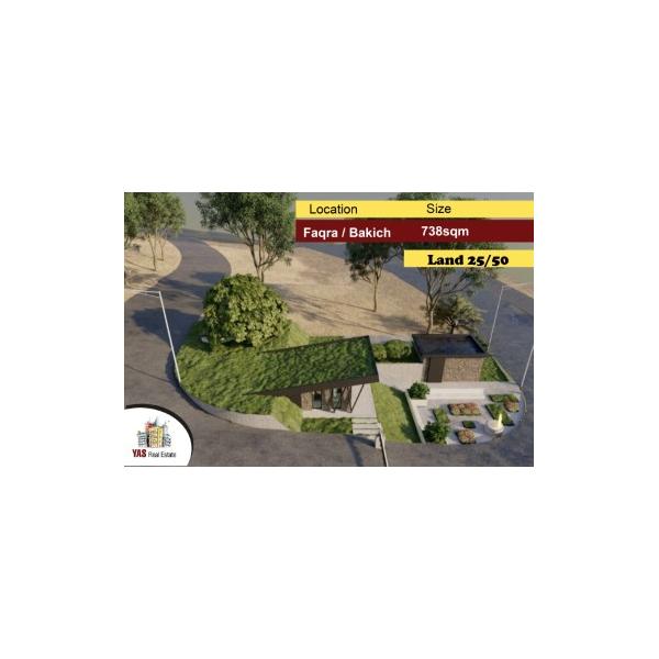 Faqra/Bekich 738m2 | Land | Coeff 25/50 | Prime Location | View | PA