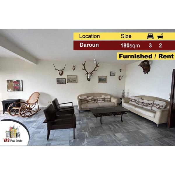 Daroun 180m2 | 100m2 Terrace | Well maintained | Rent | Furnished | YV