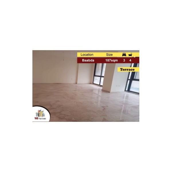Baabda/Louaizeh 187m2 | 60m2 Terrace | Brand New | Calm Area | PA |