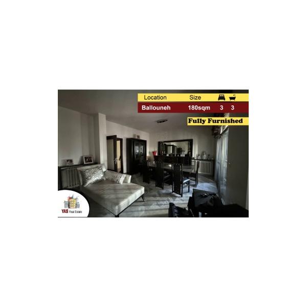 Ballouneh 180m2 | Furnished | Excellent Condition | Redesigned | AC |