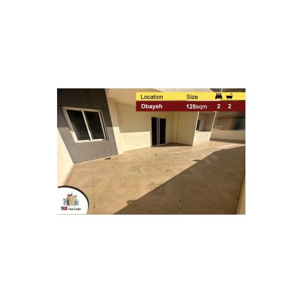 Dbayeh 125m2 | 100m2 Terrace | Dead End Street | New | MJ |
