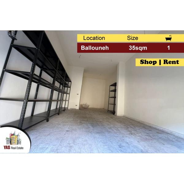 Ballouneh 35m2 | Shop For Rent | Prime Location | Ideal Investment |AC