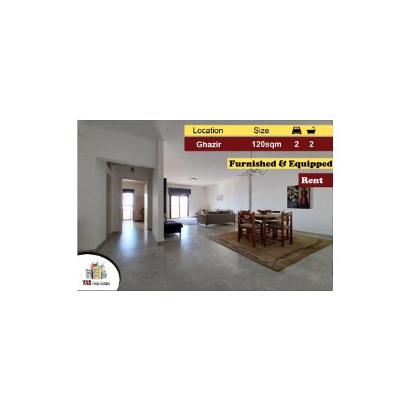 Ghazir 120m2 | Furnished-Equipped | Rent | Open View | Luxury | IV |