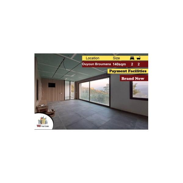Ouyoun Broumana 140m2 | Brand New | Payment Facilities | Catch | AMK |