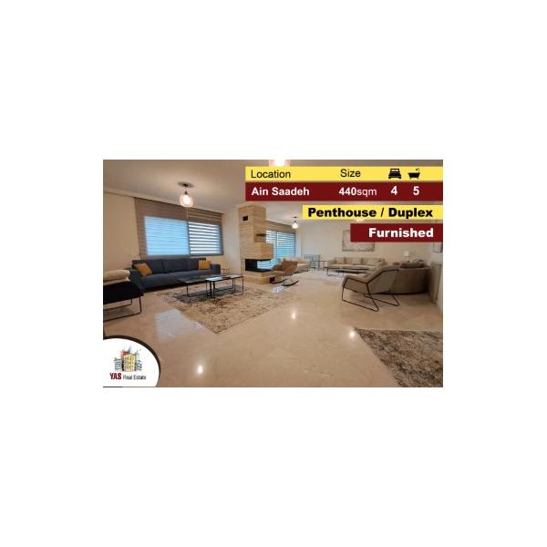 Ain Saade 440m2 | Penthouse Duplex / Rooftop | Luxurious | View | AMK