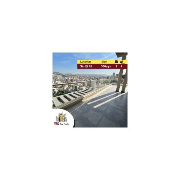 Sin El Fil 300m2 | 35m2 Terrace | Duplex | New Building | Open View |