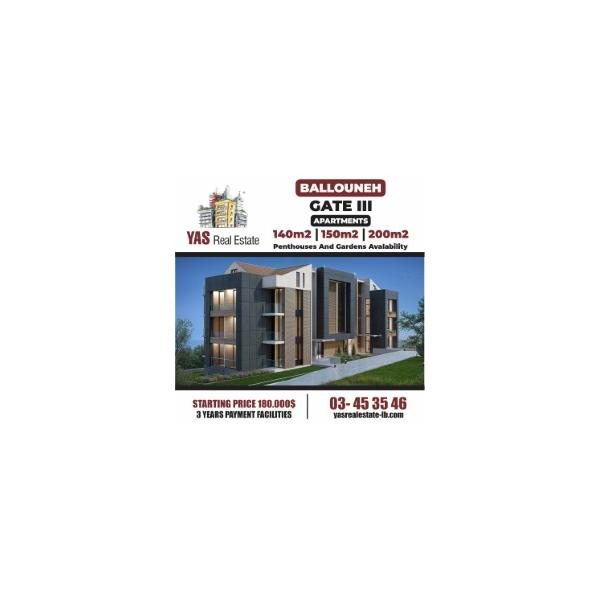Ballouneh 140m2 | Under Construction | Payment Facilities | View | AC |