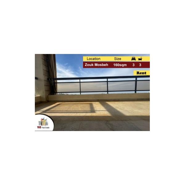 Zouk Mosbeh 160m2 | Rent | Panoramic View | Excellent Condition | EL