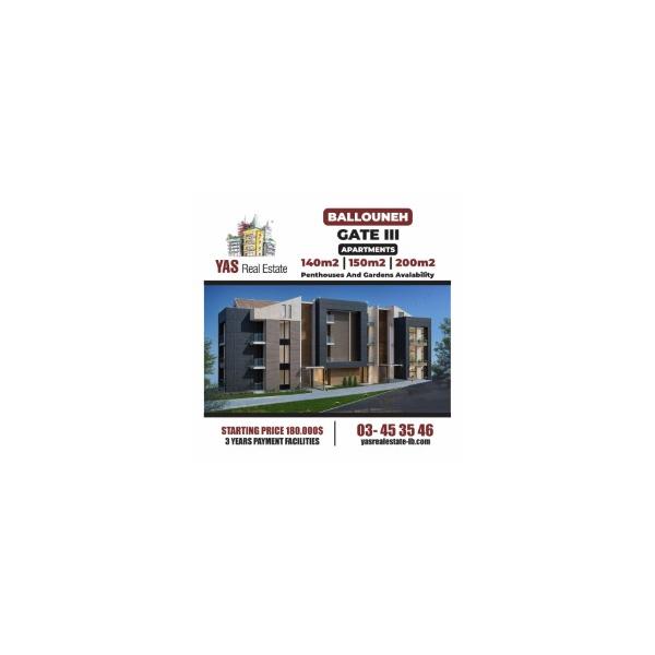 Ballouneh 140m2 | 40m2 Garden | Payment Facilities | View |