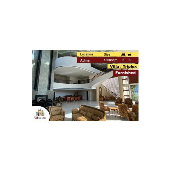 Adma 1800m2 | Villa Triplex | Fully Furnished |Sea & Mountain View |RA