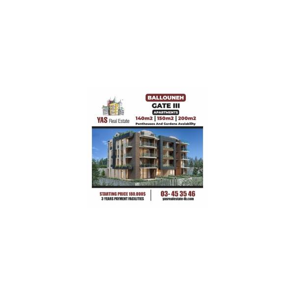 Ballouneh 150m2 | 150m2 Garden | Payment Facilities | View |