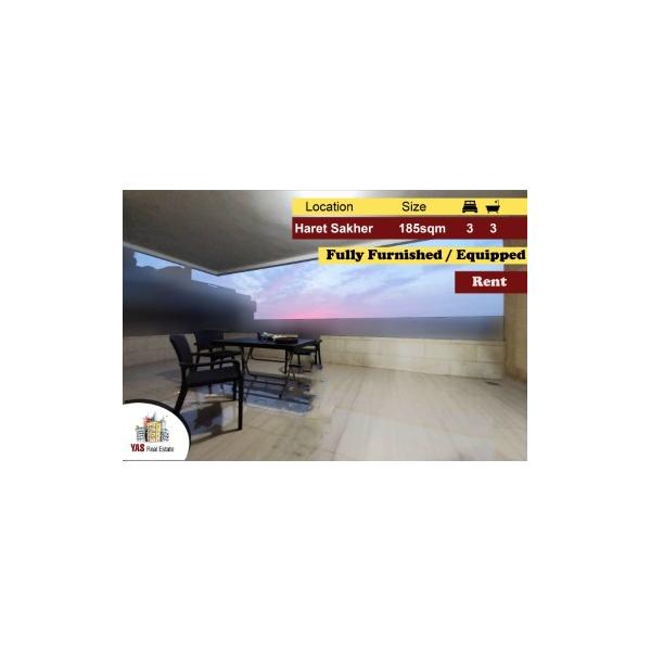 Haret Sakher 185m2 | Rent | Furnished/Equipped | Calm Street | View|IV