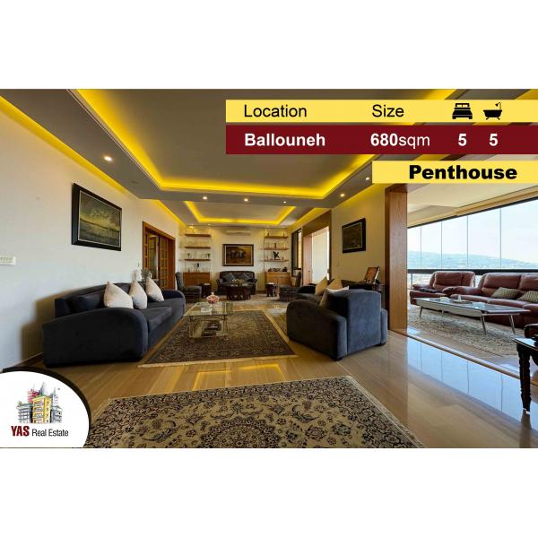 Ballouneh 680m2 Penthouse | Super Upgraded | Unique Property | MY |