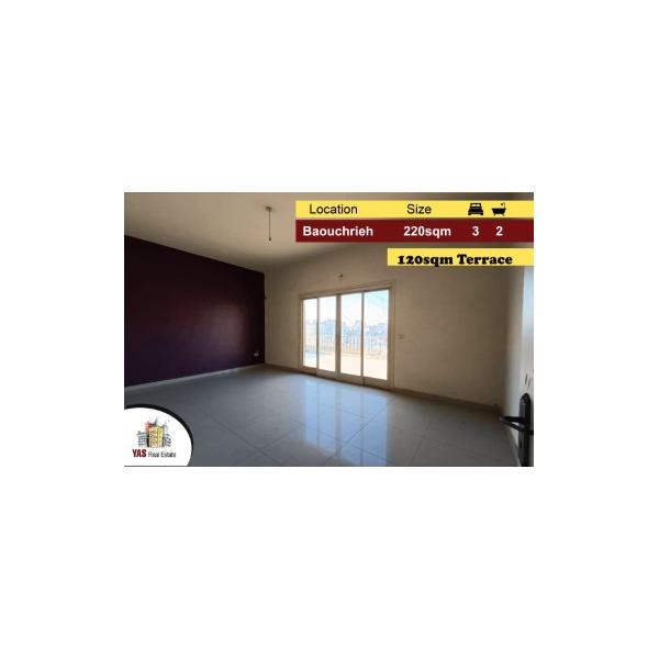 Baouchrieh 220m2 | Terrace 120m2 | Need Renovation | Open View | AA