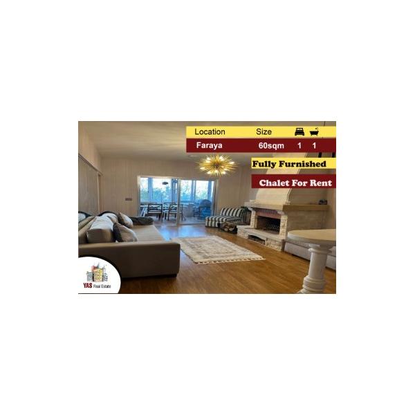Faraya 60m2 | Furnished Chalet | Rent | View | Private Street | DA