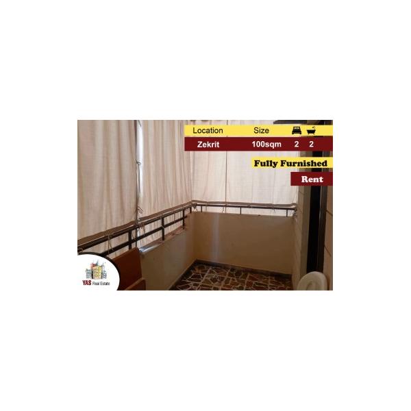 Zekrit 100m2 | Rent | Fully Furnished | Prime Location | PM/EW |