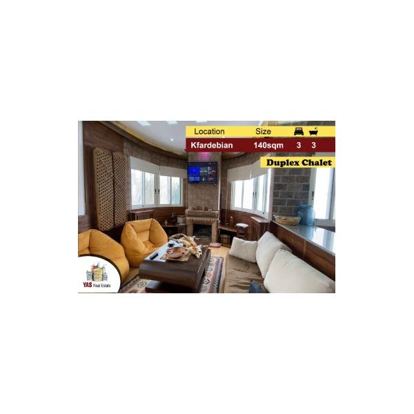 Kfardebian/Tilal al Asal 140m2 | Duplex Chalet | View | Luxury | PA