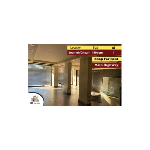 Jounieh/Ghazir 190m2 | Shop | Rent | Highway | Prime Location | ELO/IV