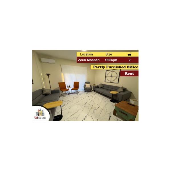 Zouk mosbeh 160m2 | Office | Partly Furnished | Rent | CN |