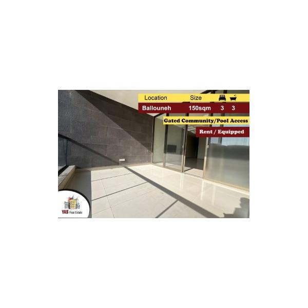 Ballouneh 150m2 | Rent | Equipped Kitchen | Gated Community | KS |