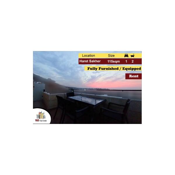 Haret Sakher 115m2 | Terrace | Rent | Furnished/Equipped | View | IV