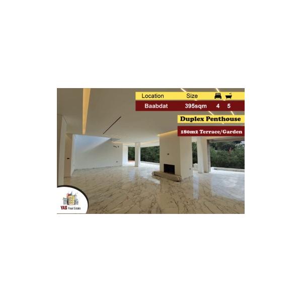 Baabdat 395m2 | 180m2 Terrace/Garden | Duplex Penthouse | New | AMK