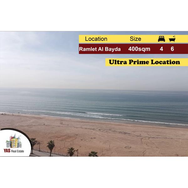 Ramlet Al Bayda 400m2 | Ultra prime location | Sea View | PA |