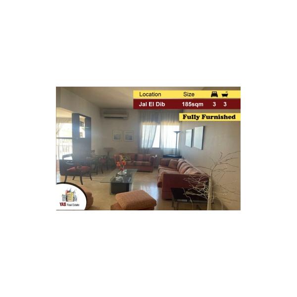 Jal El Dib 185m2 | Fully Furnished | Renovated Flat | Rent|Sea View|MJ
