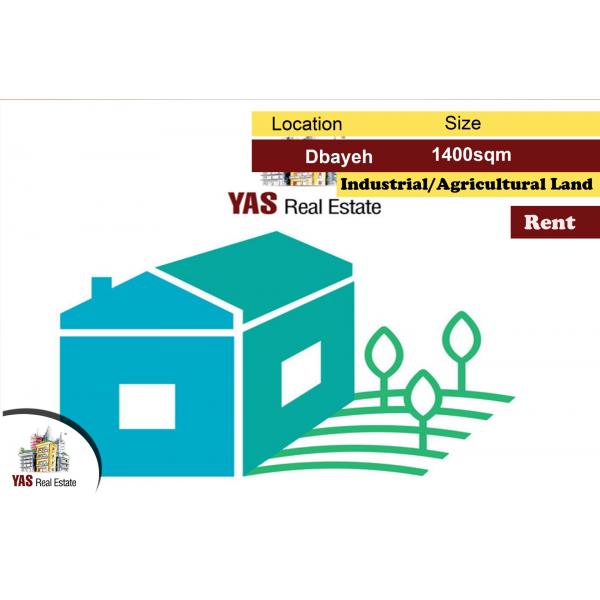 Dbayeh 1400m2 | land | Industrial/Agricultural | Rent | Catch | MJ |