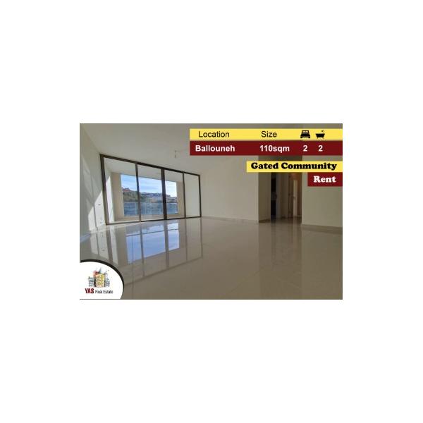 Ballouneh 110m2 | Gated Community | Rent | Quiet Street | KH/KS |
