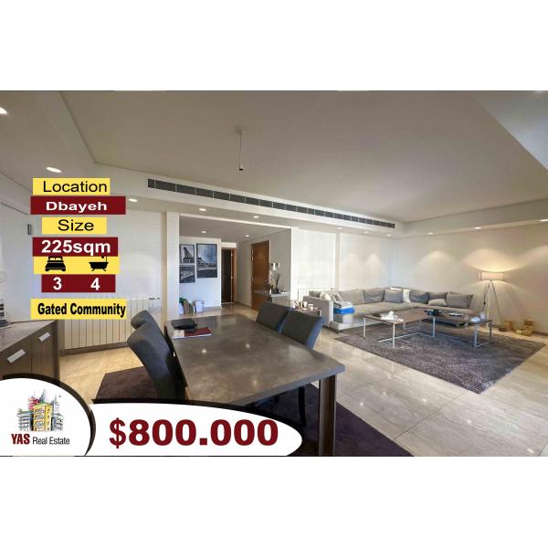 Dbayeh 225m2 | Gated Community | Marina View | High End | MJ |
