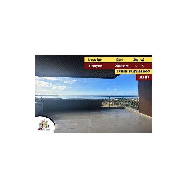 Dbayeh 390m2 | Rent | Furnished | Jacuzzi | Sea View | MJ |