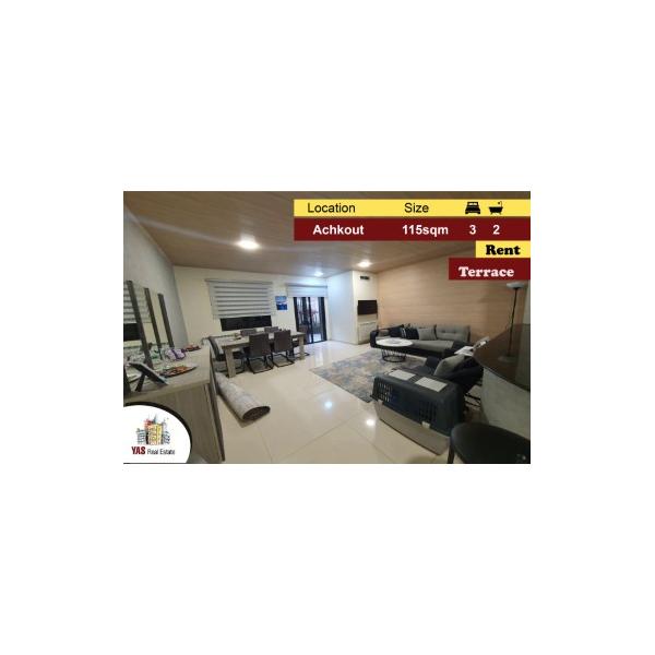 Achkout 115m2 | Terrace | Rent | High End | Calm Street | KH