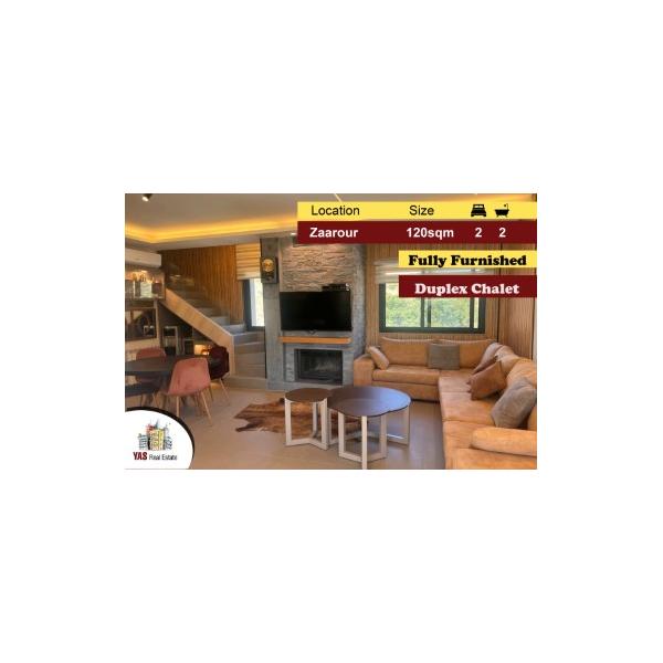 Zaarour Club 120m2 | Duplex Chalet | Furnished | Luxury | PA