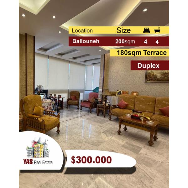 Ballouneh 200m2 | 180m2 Terrace | Duplex | Panoramic View | TO |