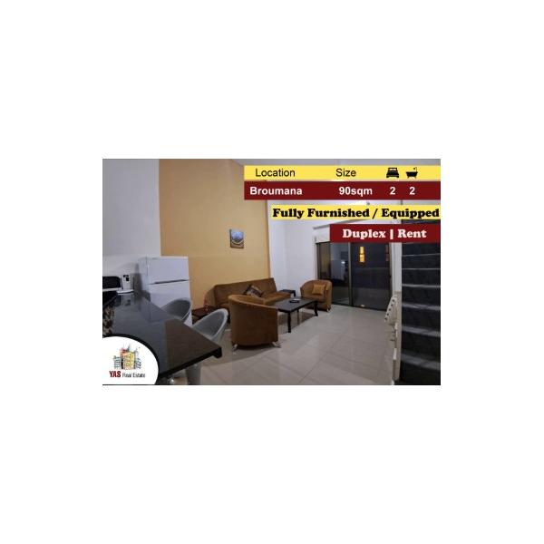 Broumana 90m2 | Rent | Furnished/Equipped | Quiet Street | View | AMK