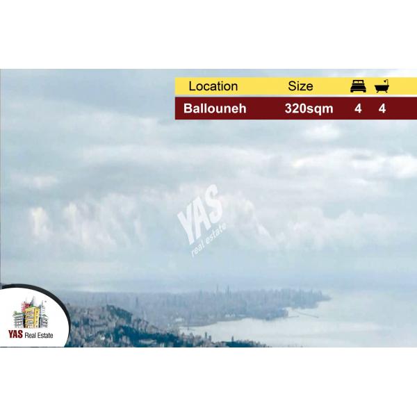 Ballouneh 320m2 | Astonishing View | Excellent Condition |Luxurious|AC