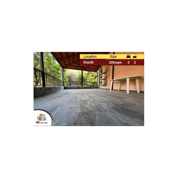Kaslik 200m2 | Terrace | Small Terrace | Well Maintained | High End|EH