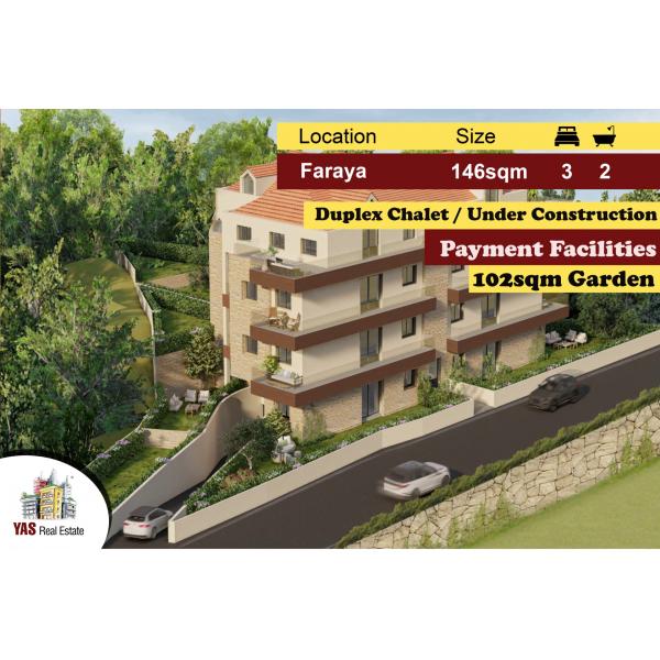 Faraya 146m2 | 102m2 Garden|Under Construction |Payment Facilities|DA